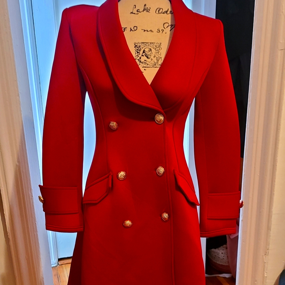 Burgundy Blazer Dress